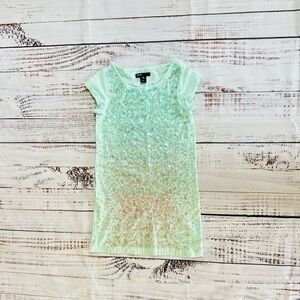 GAP light mint green sequins top! Size 4/5